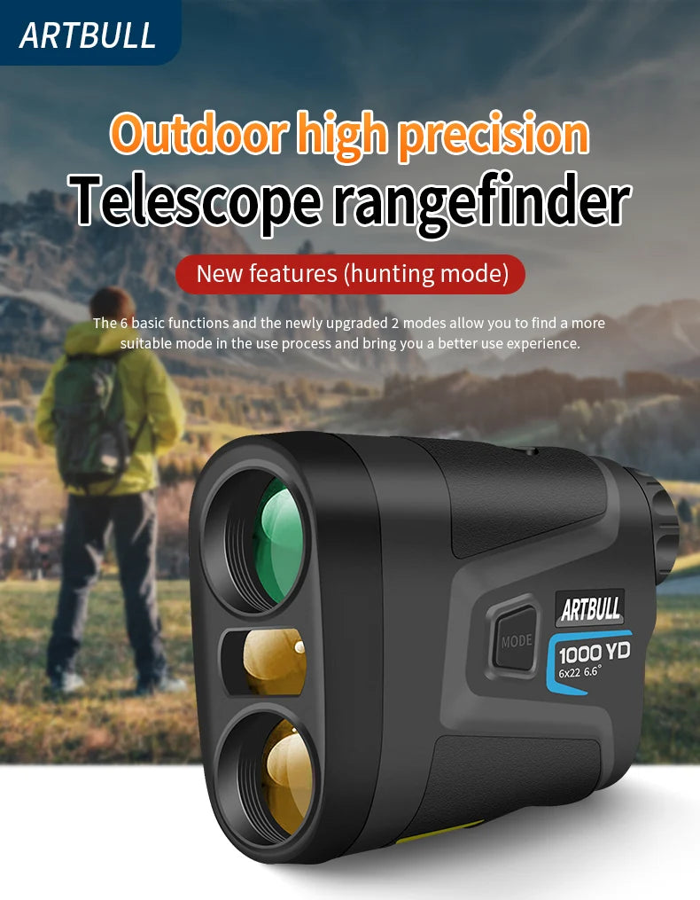 Télémètre laser 1000m 7 modes chasse et golf