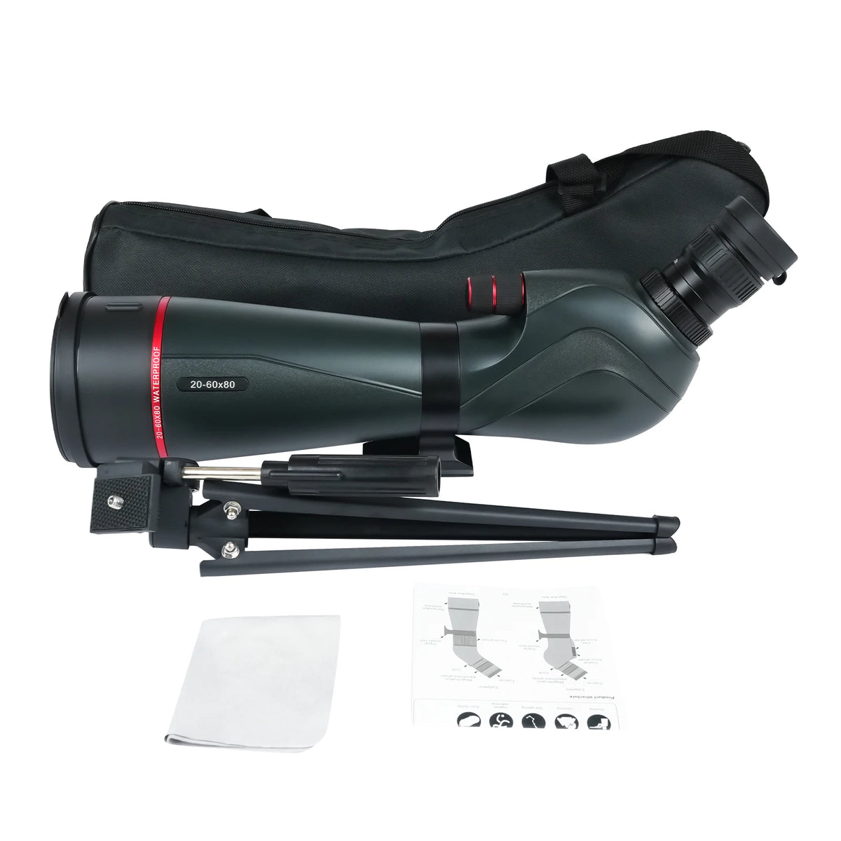 Longue Vue Spotting Scope Porro 20-60x80