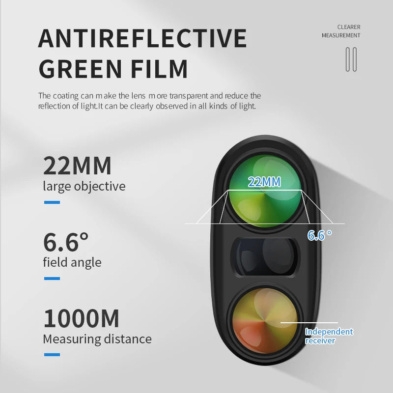 Télémètre laser 1000m 7 modes chasse et golf