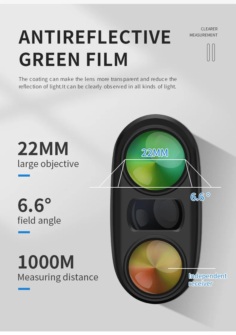 Télémètre laser 1000m 7 modes chasse et golf
