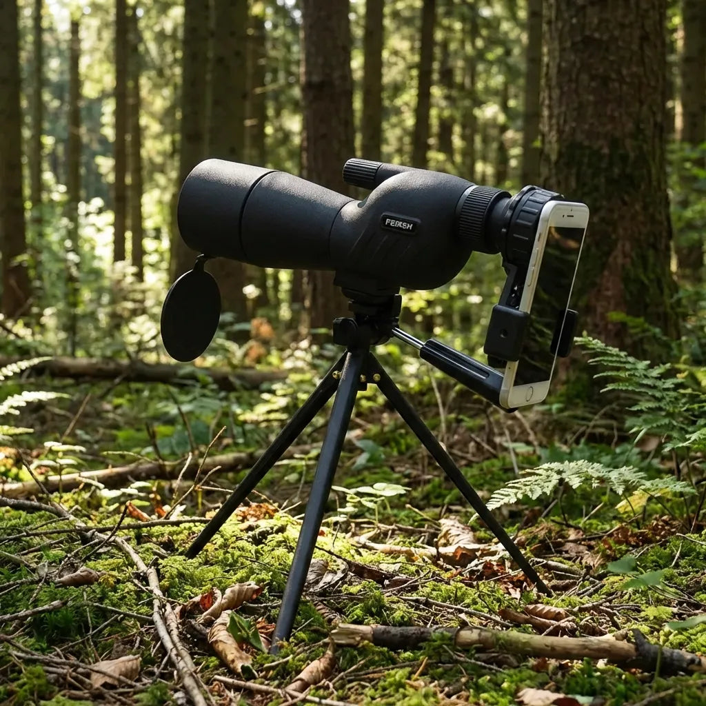 Télescope monoculaire compact longue portée Noir